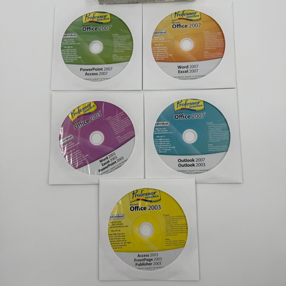 Professor Teaches MS Office‎ 2007 Tutorial Set PC Multi 12 Program Training - Picture 4 of 6
